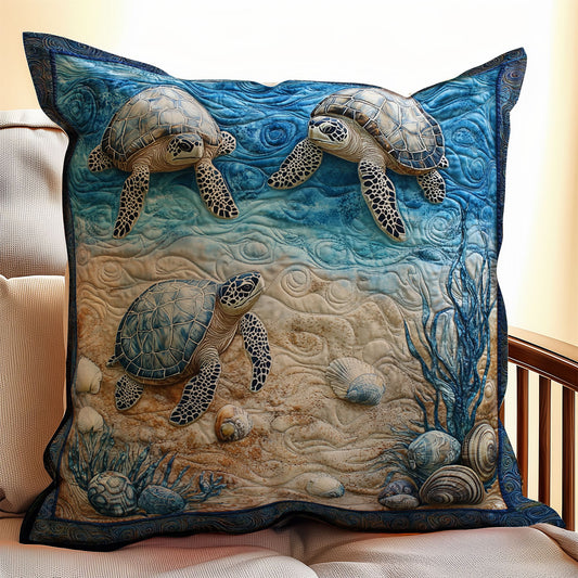 Serene Turtle  WX0302176CL Quilt Pillow Case