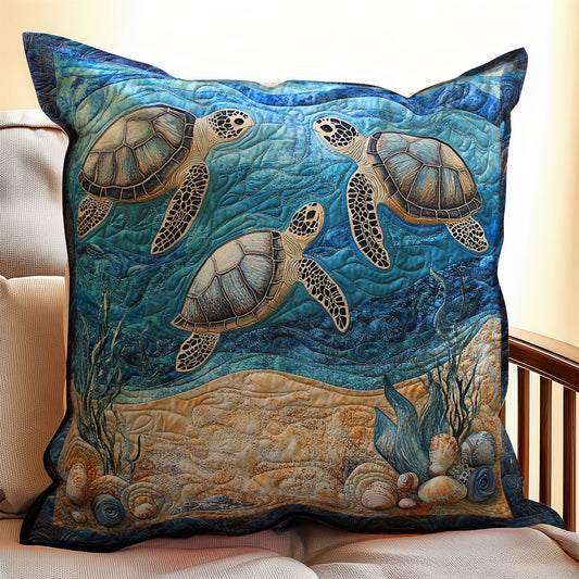 Serene Turtle WX0302180CL Quilt Pillow Case