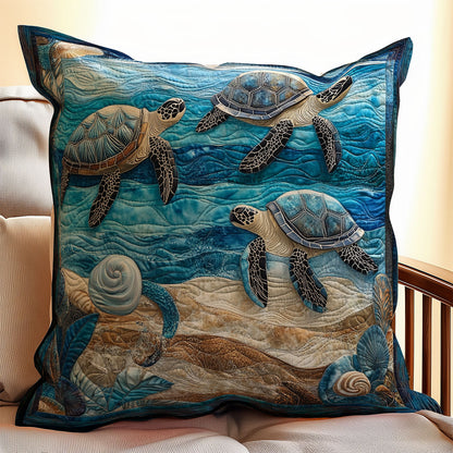 Serene Turtle WX0302181CL Quilt Pillow Case