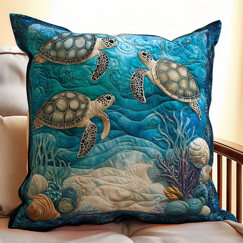 Serene Turtle WX0302182CL Quilt Pillow Case