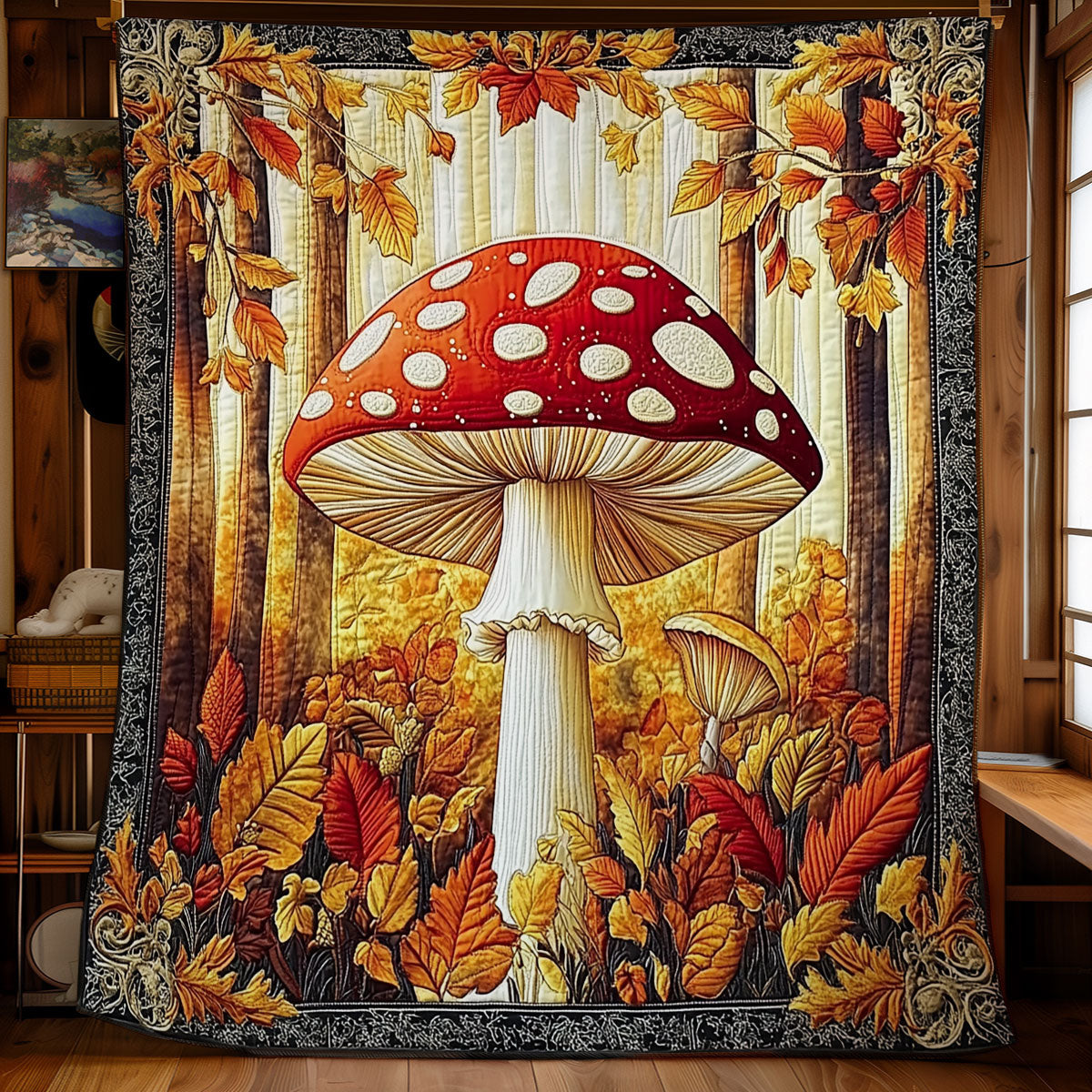 Mushroom Leaf Autumn WX0407048CL Quilt