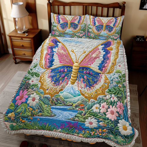 Butterfly Flower WX0612044CL Duvet Cover Set