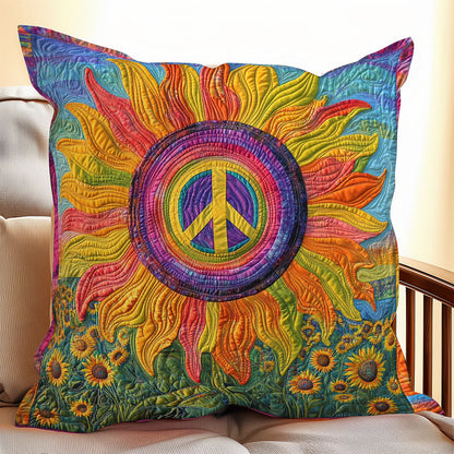 Symbol Peace Sunflower WX0406117CL Quilt Pillow Case