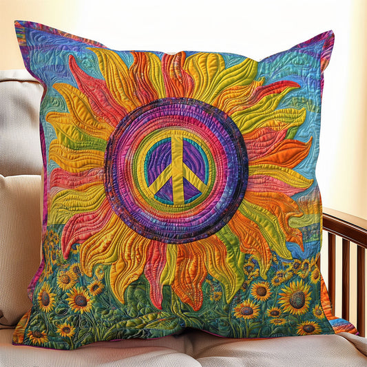 Symbol Peace Sunflower WX0406117CL Quilt Pillow Case