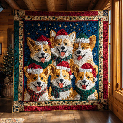 Festive Friends Corgi CW1109066CL Quilt