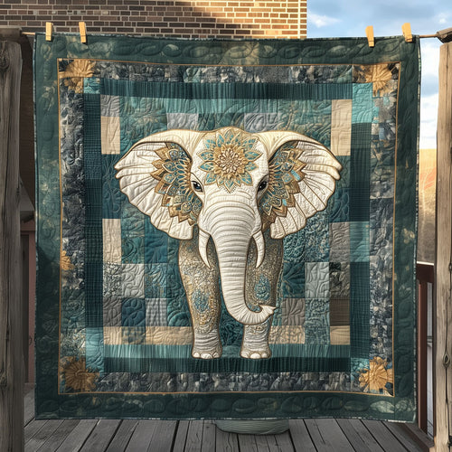 Elephant Patches of Wisdom LT0910005CL Quilt