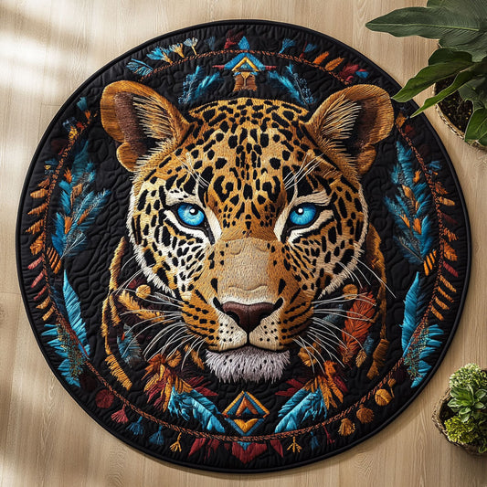Leopard Spirit CW2406028CL Quilted Round Mat