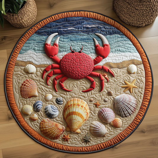 Sea Crab WY0401041CL Quilted Round Mat