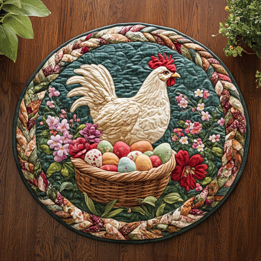 The Hen’s Hug CM2804027CL Quilted Round Mat
