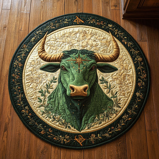 Strong Green Bull CP1707001CL Quilted Round Mat