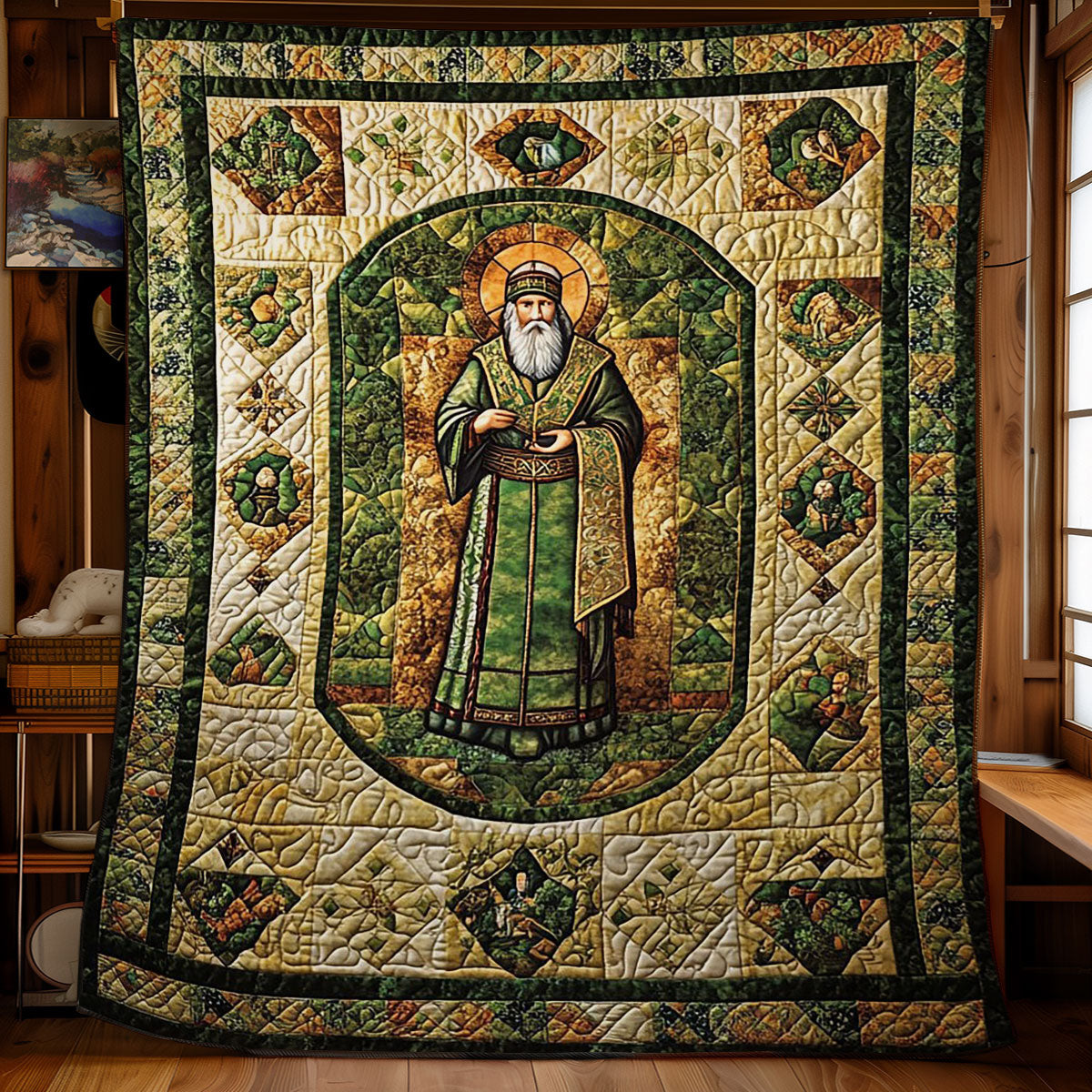 St Patrick God WY0801057CL Quilt