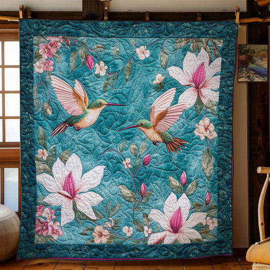 Beautiful Hummingbird In Magnolia WY2003058CL Quilt