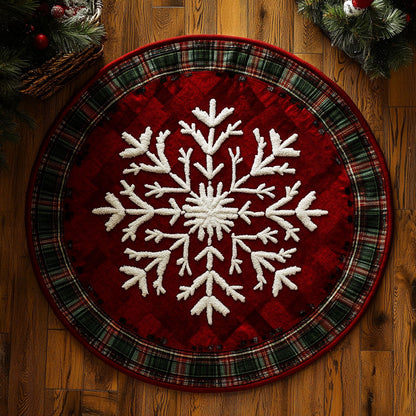 Crimson Flake Harmony WN1107009CL Quilted Round Mat