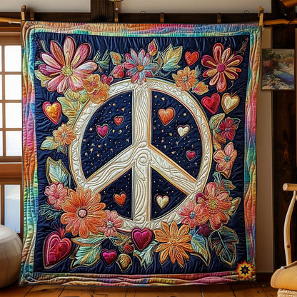 Peace Sign WY1912048CL Quilt