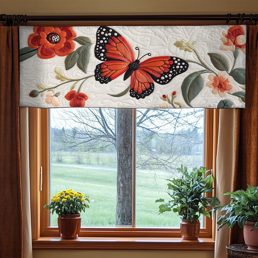 Red Butterfly WX1705019CL Quilted Valance