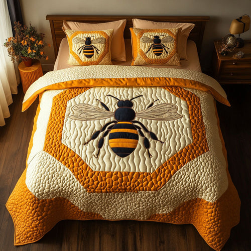 Golden Hive Bee WN1511046CL Duvet Cover Set