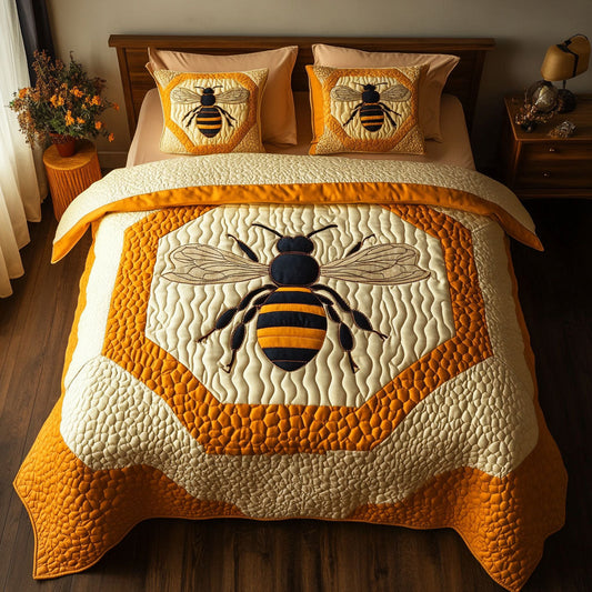 Golden Hive Bee WN1511046CL Duvet Cover Set
