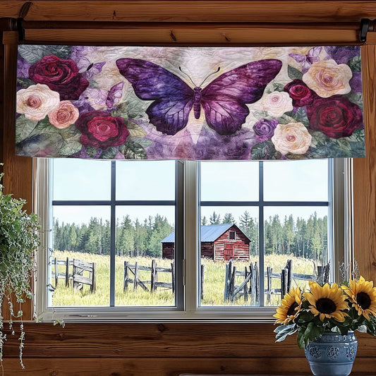 Radiant Butterfly WN2003010CL Quilted Valance