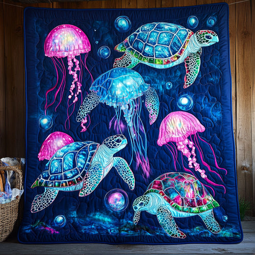 Turtle Jellyfish CW2404001CL Quilt