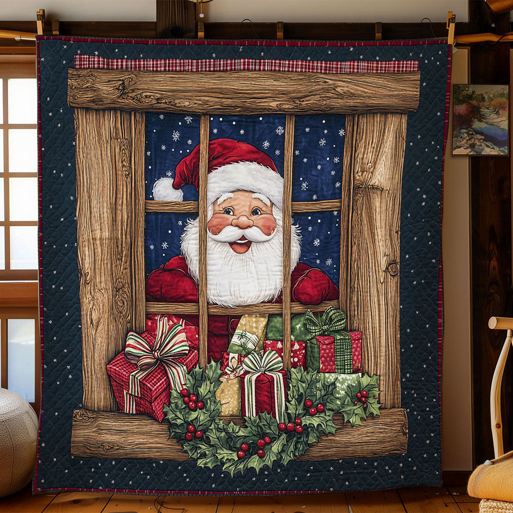 Santa Holiday Greetings WN1811070CL Quilt