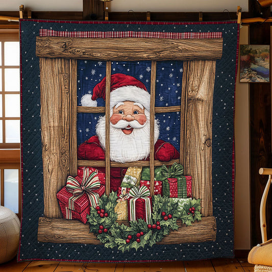 Santa Holiday Greetings WN1811070CL Quilt