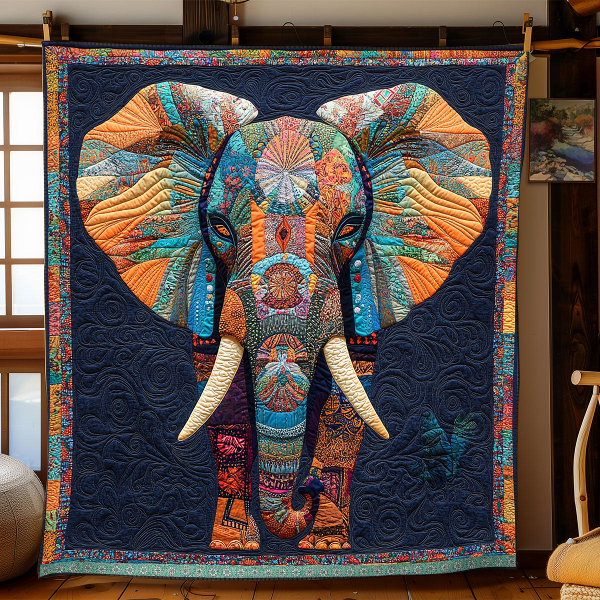 Brilliant Elephant CQ0306013CL Quilt