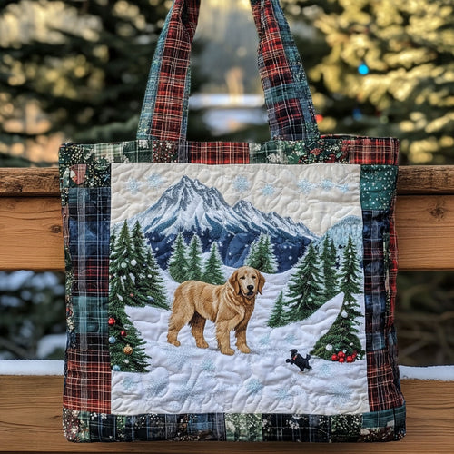 Golden Retriever Wonderland WN0611062CL Quilted Tote Bag