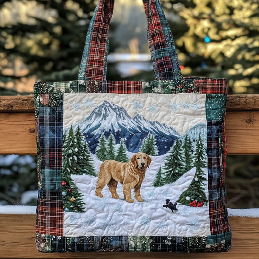 Golden Retriever Wonderland WN0611062CL Quilted Tote Bag