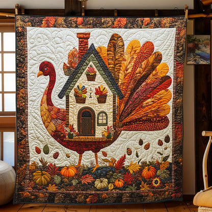 Rustic Turkey House WJ2612022CL Quilt