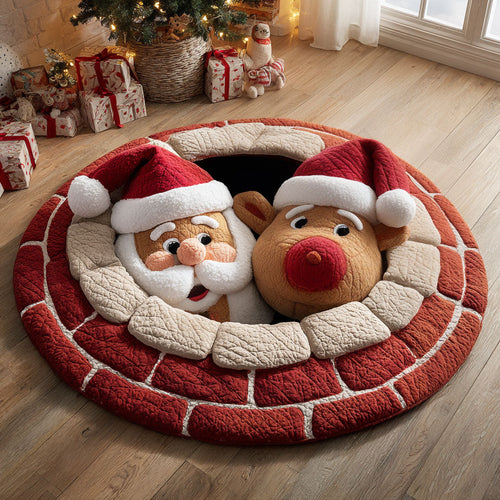 Holiday Chimney CP1811011CL Quilted Round Mat