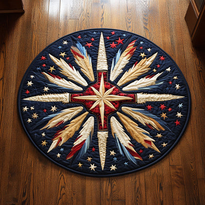 Pattern Star WX2105030CL Quilted Round Mat