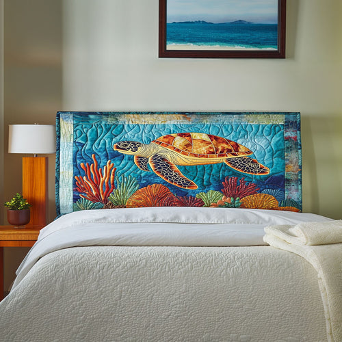 Reef Spirit Turtle WN2312025CL Quilted Headboard Slipcover