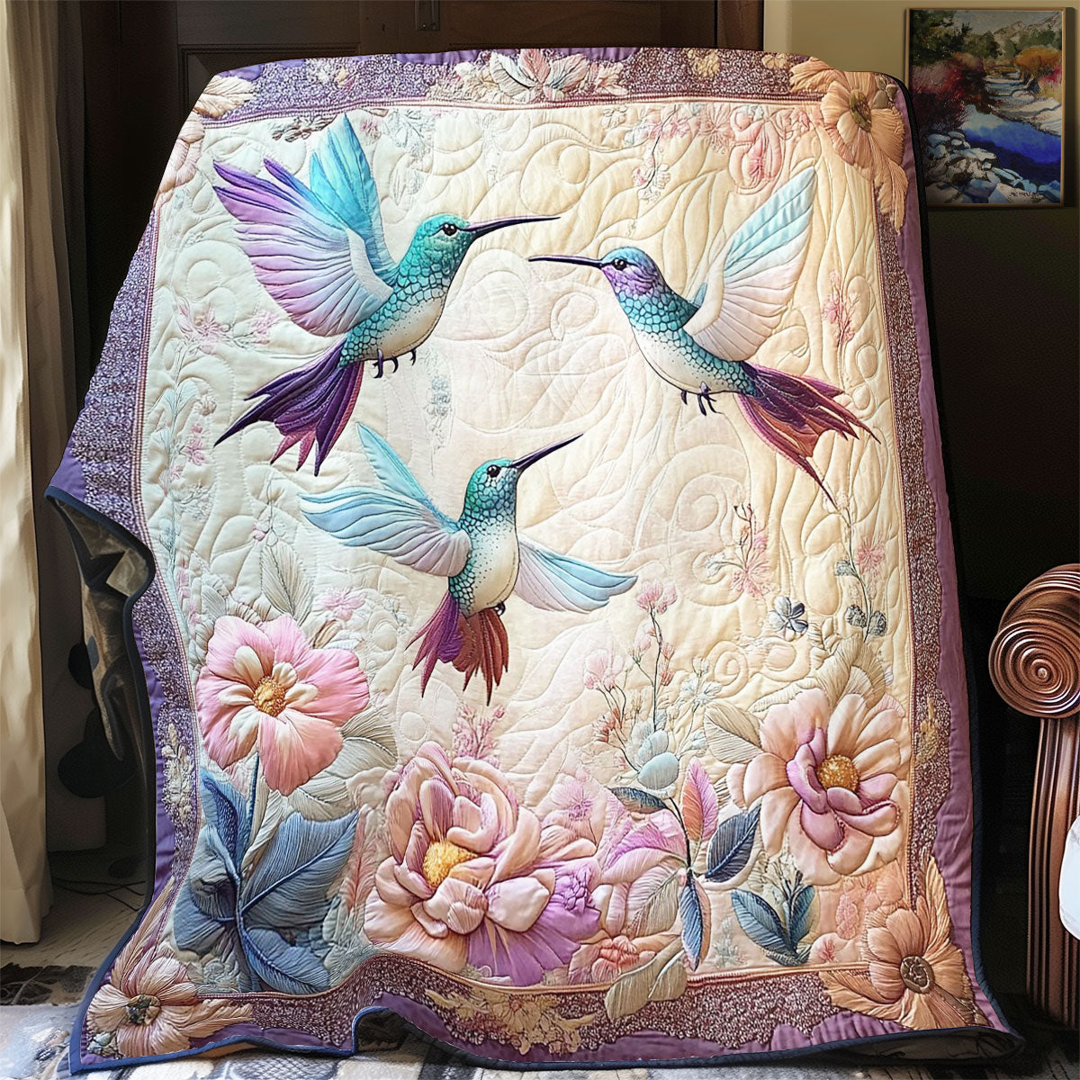 Hummingbird And Flower Garden WY3012019CL Quilt