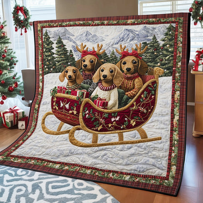 Dachshund Magic Ride CW1211017CL Quilt