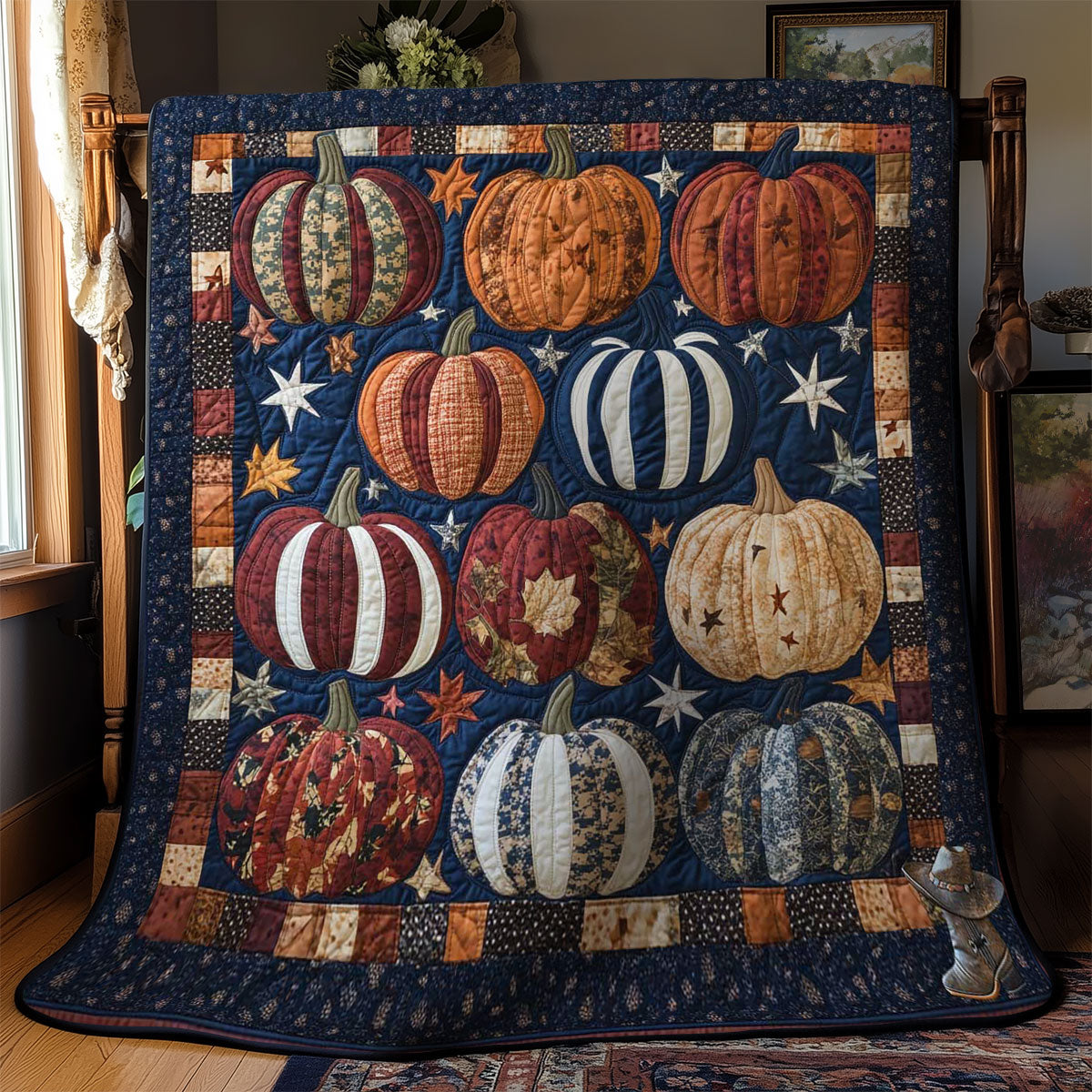 Harvest Pumpkins WN1511073CL Quilt