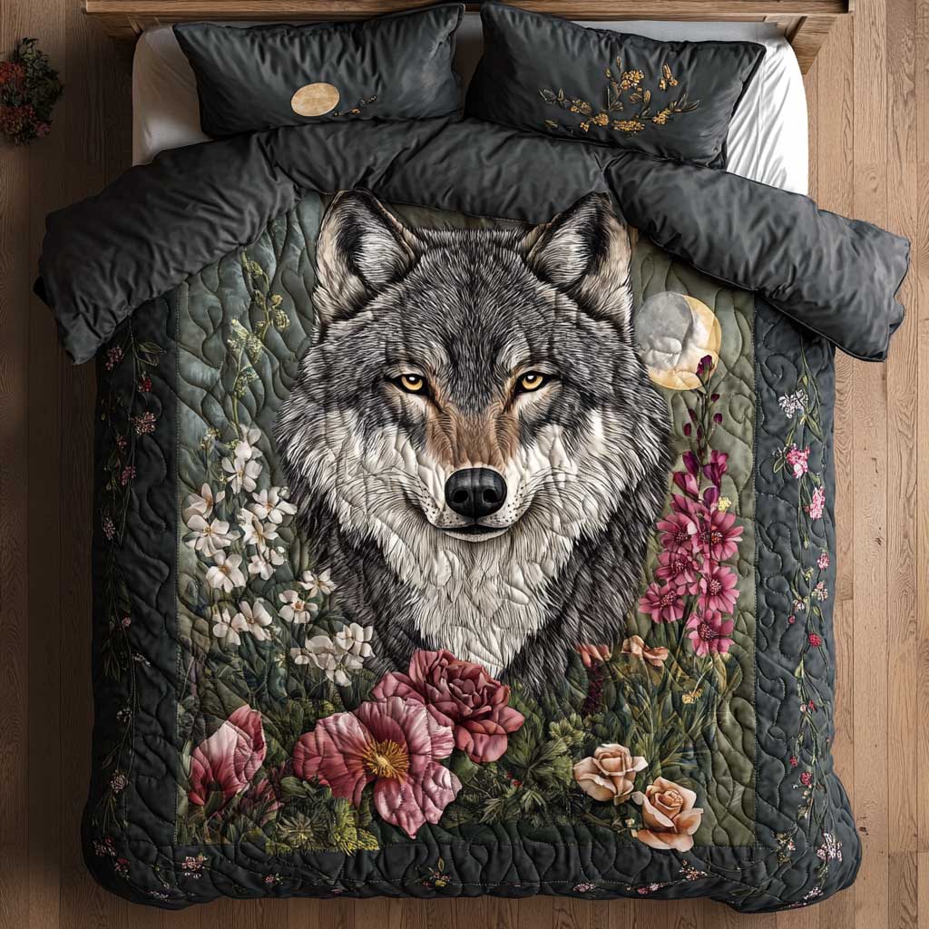 Wolf And Flower CQ1705037CL Duvet Cover Set