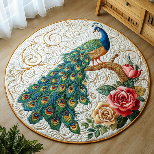 Love Peacock XR2103001CL Quilted Round Mat