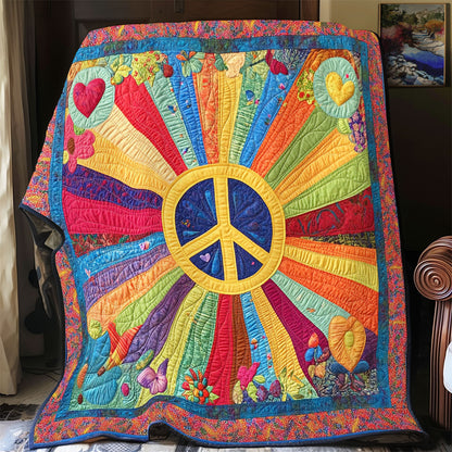 Colorful Peace Sign WY2102013CL Quilt