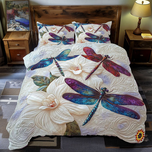 Dragonfly Garden Flower WY09120045CL Duvet Cover Set