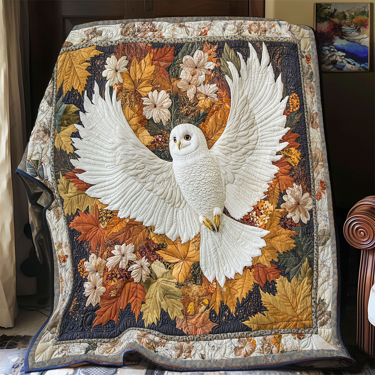Owl In Autumn Forest WY2702103CL Quilt