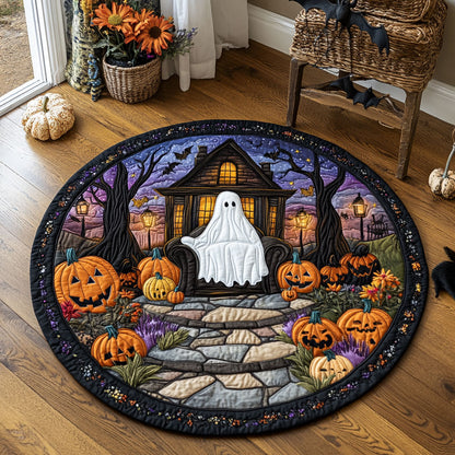 Ghost On The Porch WY3007056CL Quilted Round Mat