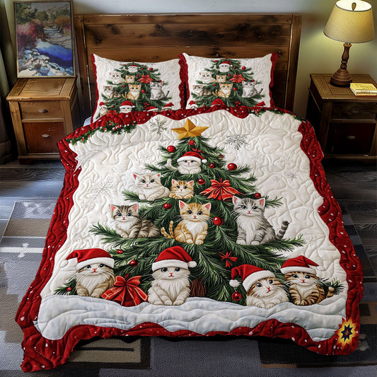 Christmas Tree Cat WY0612049CL Duvet Cover Set