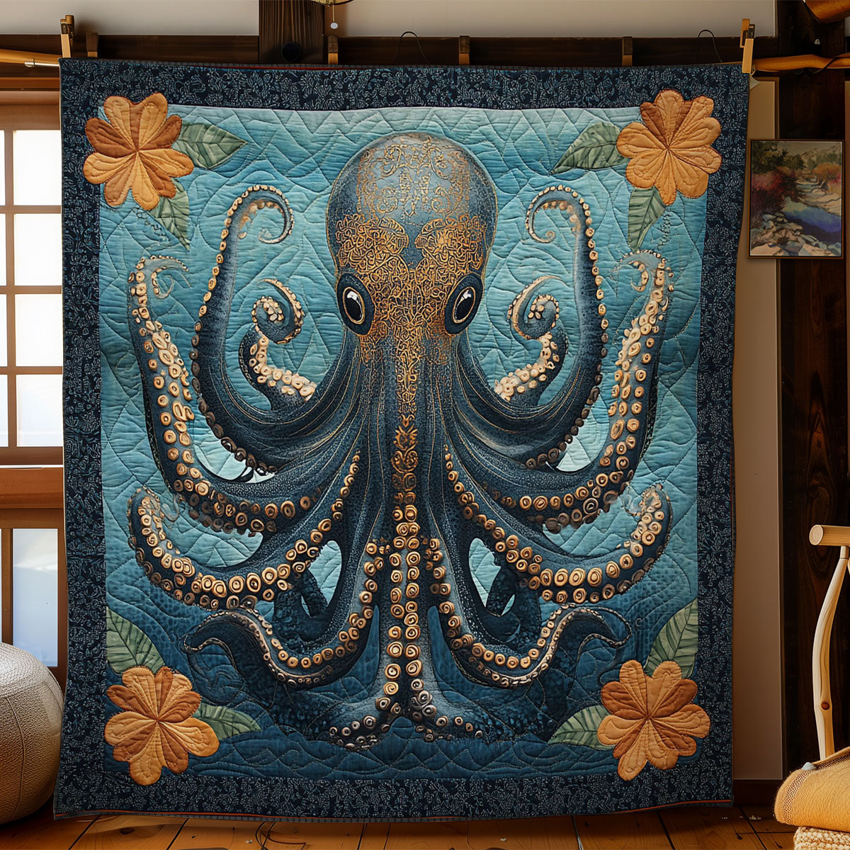 Sea Octopus WY0901051CL Quilt