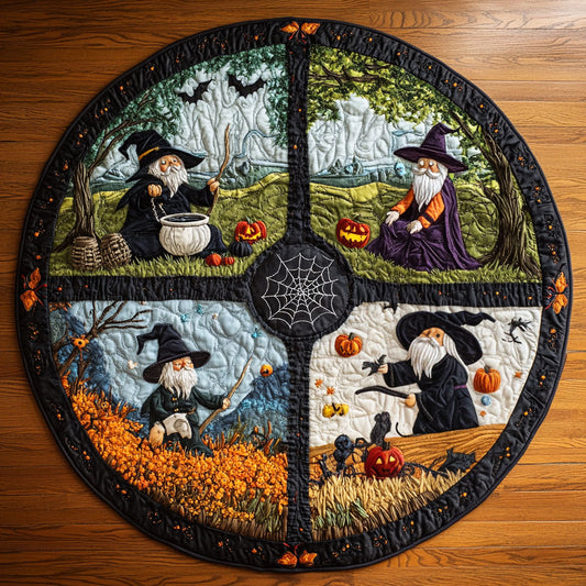 Witch Gnome WY0508062CL Quilted Round Mat