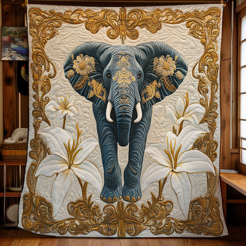 Majestic Blooming Elephant WX0407041CL Quilt