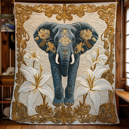 Majestic Blooming Elephant WX0407041CL Quilt