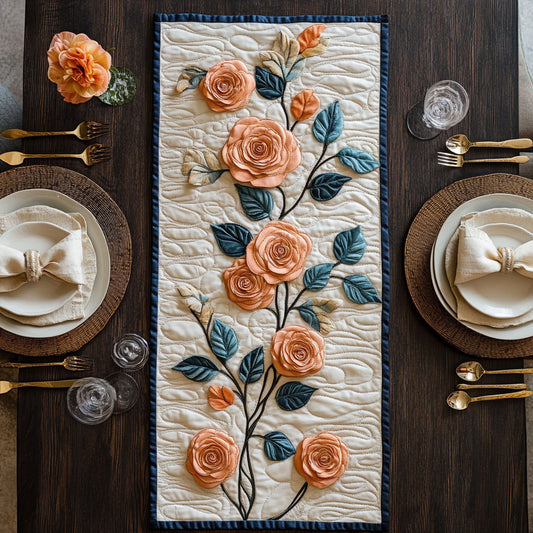 Vintage Garden Whisper CP3005025CL Quilted Table Runner