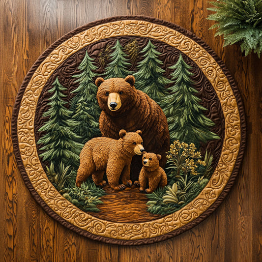 Into the Forest CM0505040CL Quilted Round Mat