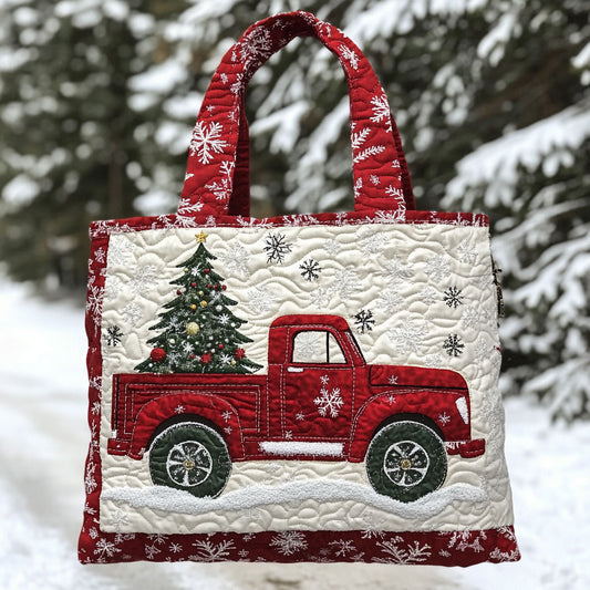 Winter Truck WN2509085CL Quilted Tote Bag