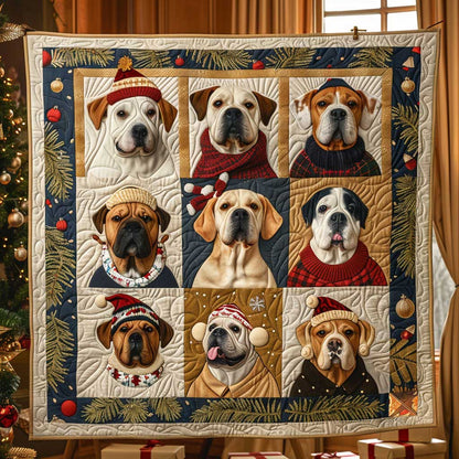 Dog Holiday Smiles WN1810021CL Quilt